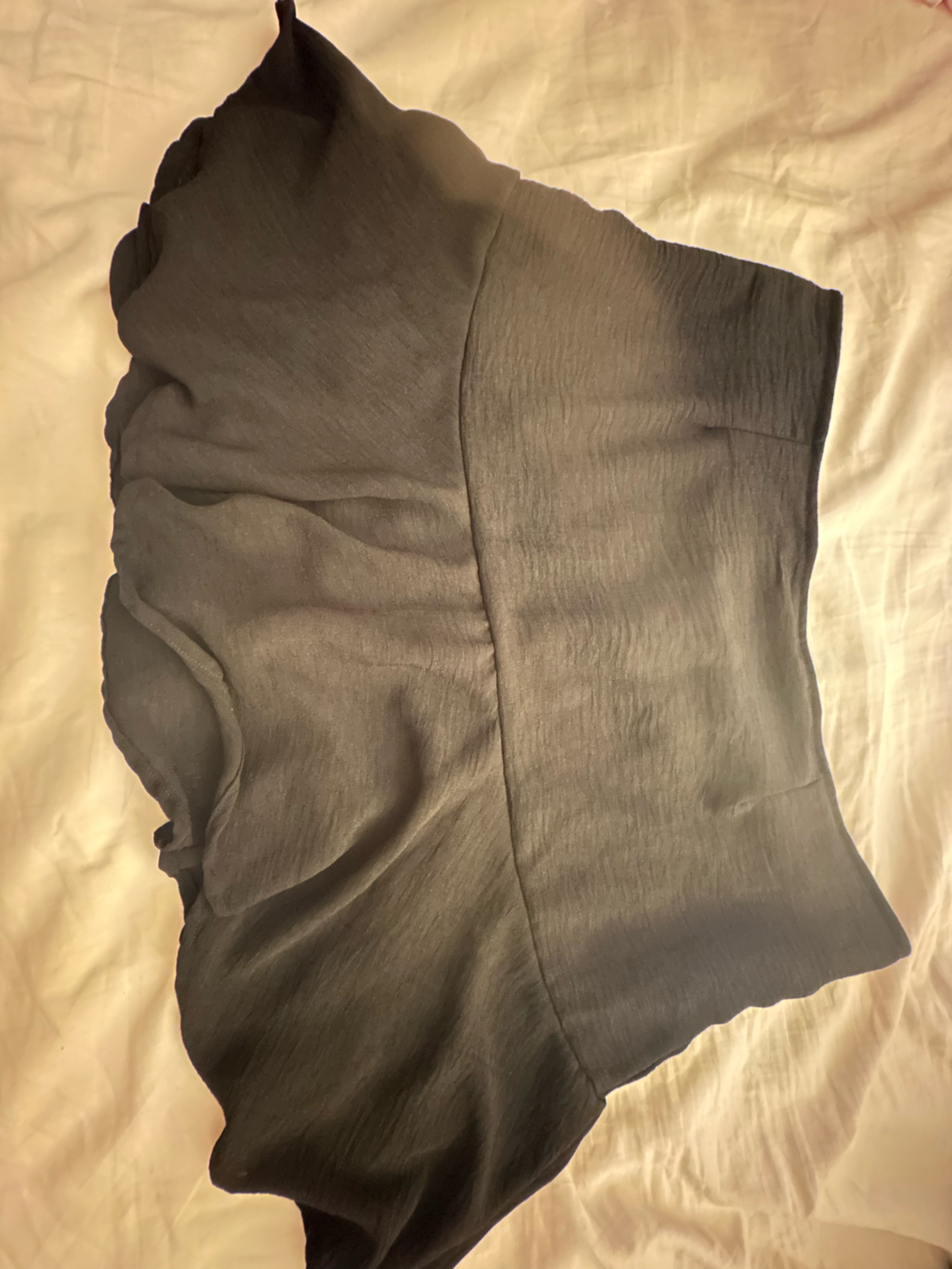 Arula Black Mini Skirt With Ruffle Hem